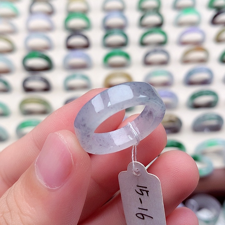 翡翠戒指未镶嵌15-16号