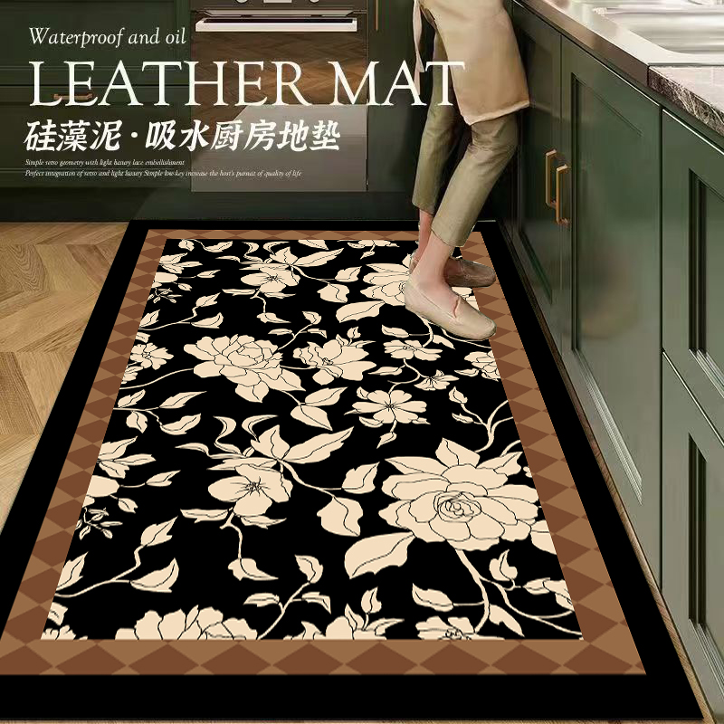 硅藻泥吸水吸油防滑地垫垫子脚垫厕所厨房卫生间入户门地垫可定制