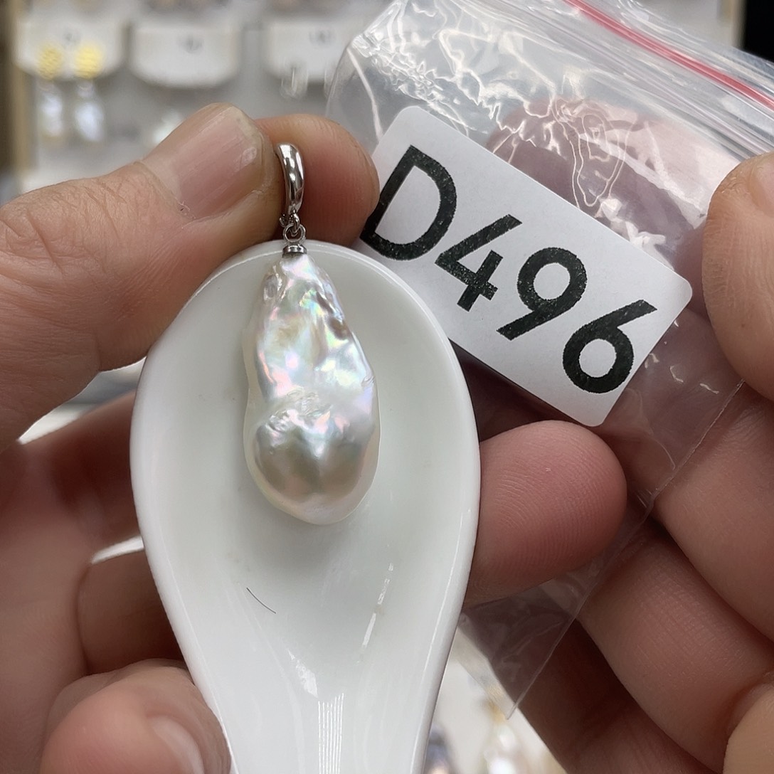 淡水珍珠颈饰银S925镶嵌厚*