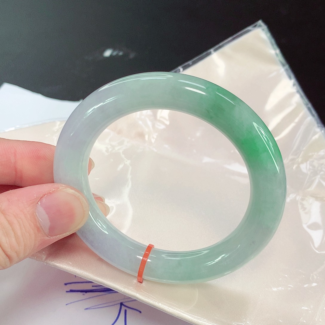 翡翠手镯未镶嵌108缅甸天然翡翠A货