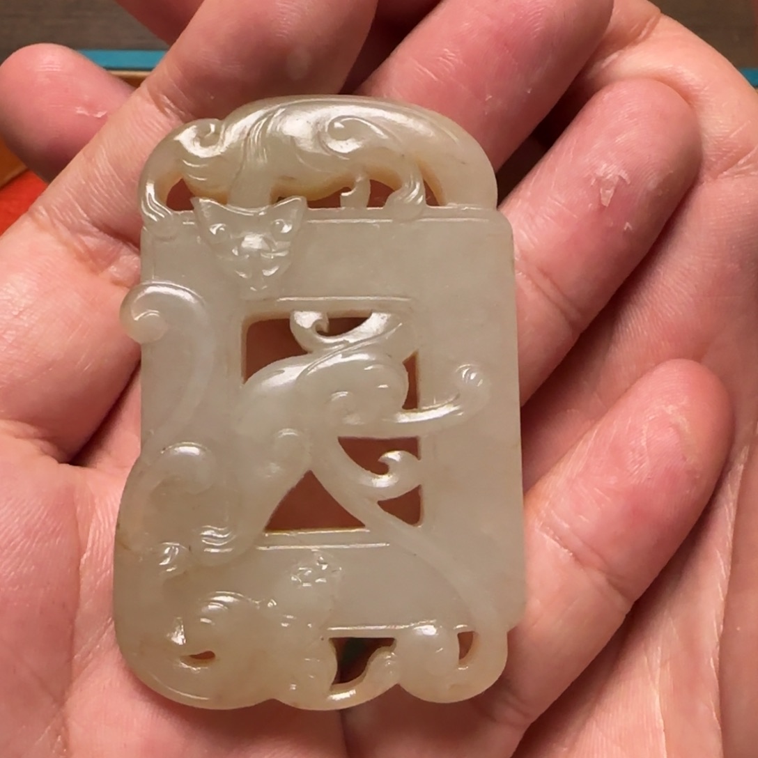 和田玉未镶嵌把件杨****生