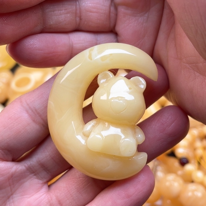 蜜蜡裸石未镶嵌蜜蜡吊坠