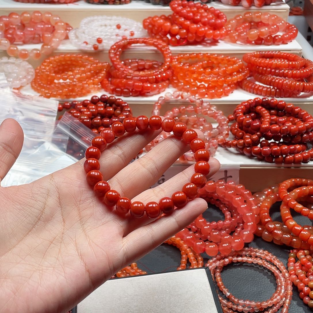 我***呀南红玛瑙未镶嵌手链