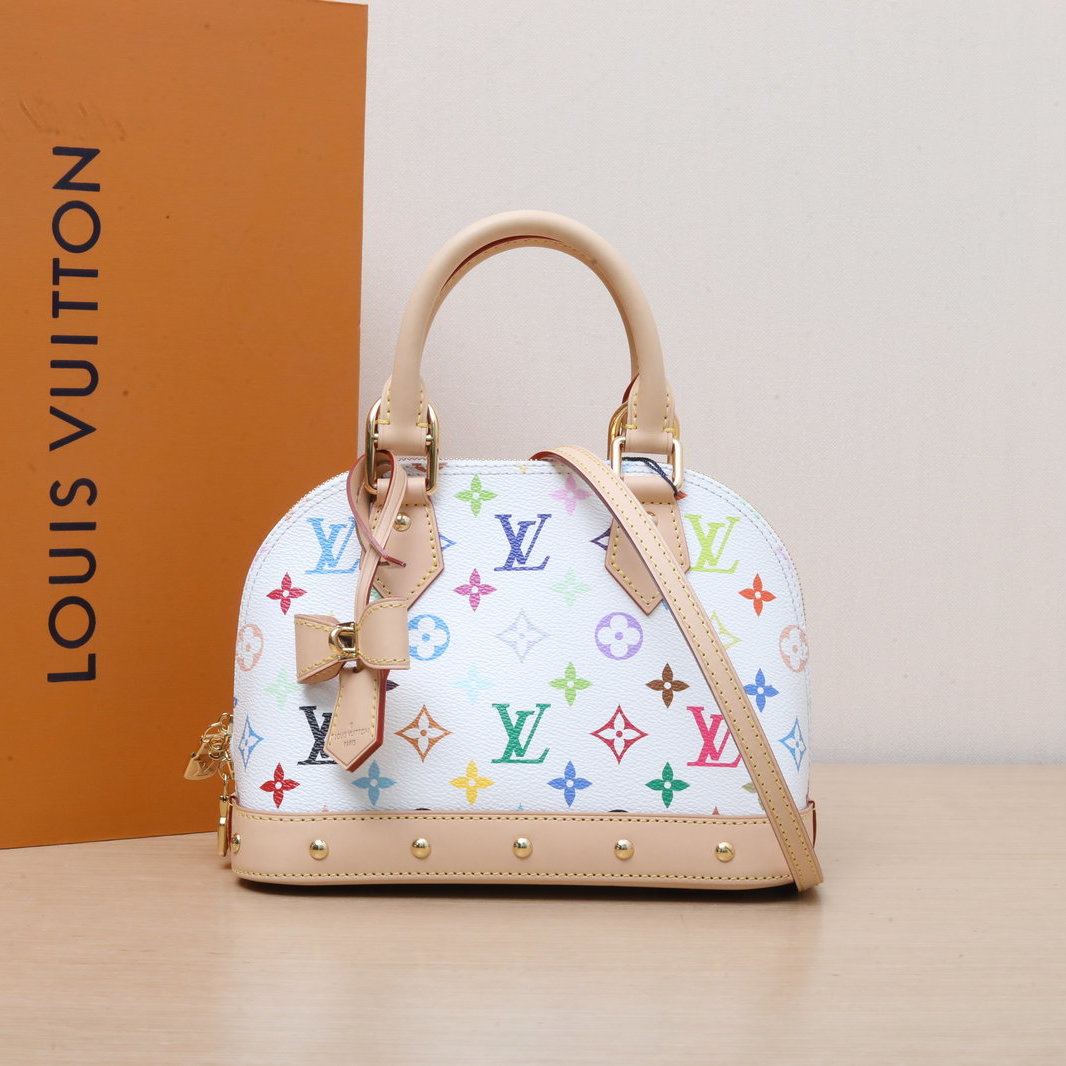 99新 LouisVuitton/路易威登 花花 贝壳包 村上隆联名 BB 23.5