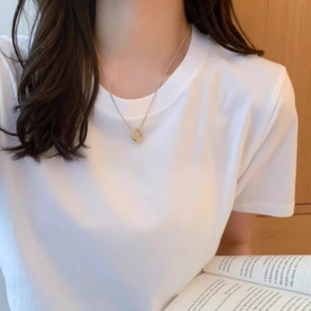 修身款短袖圆领日常免烫印花T恤女款南油小众t恤