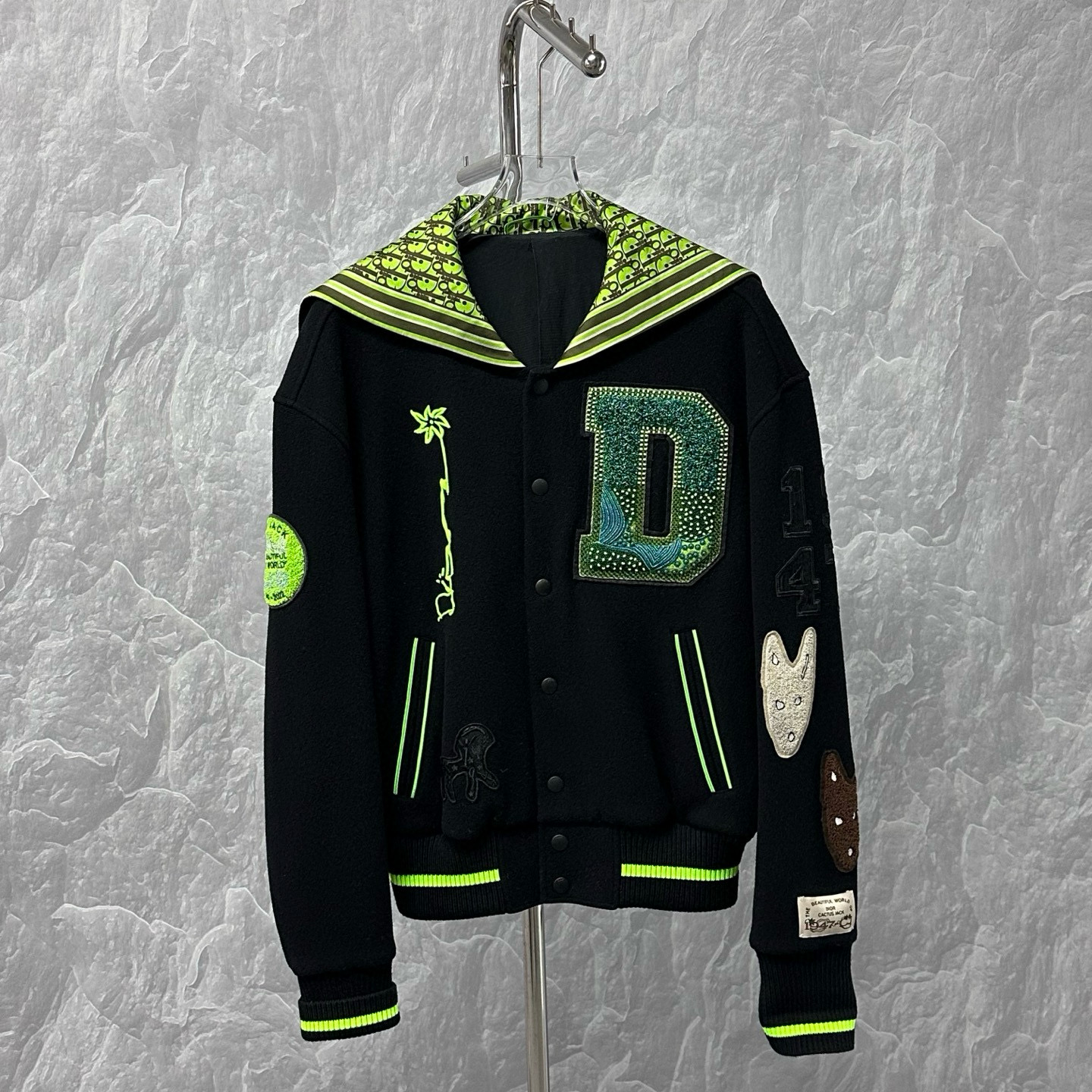 未使用 DIOR/迪奥 Travis Scott 串珠棒球服外套 M码 D17328