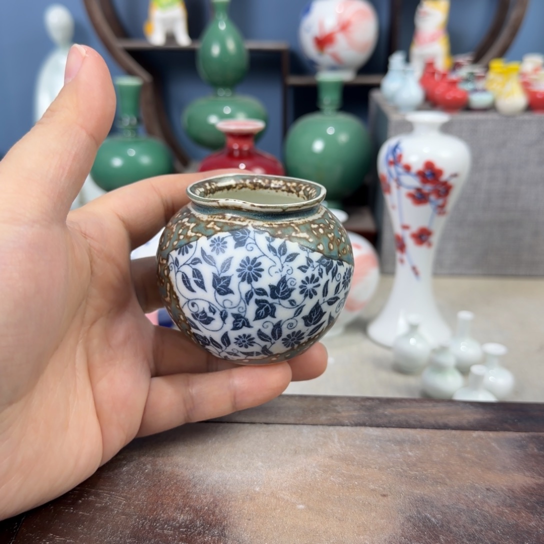 陶瓷手工小花器摆件