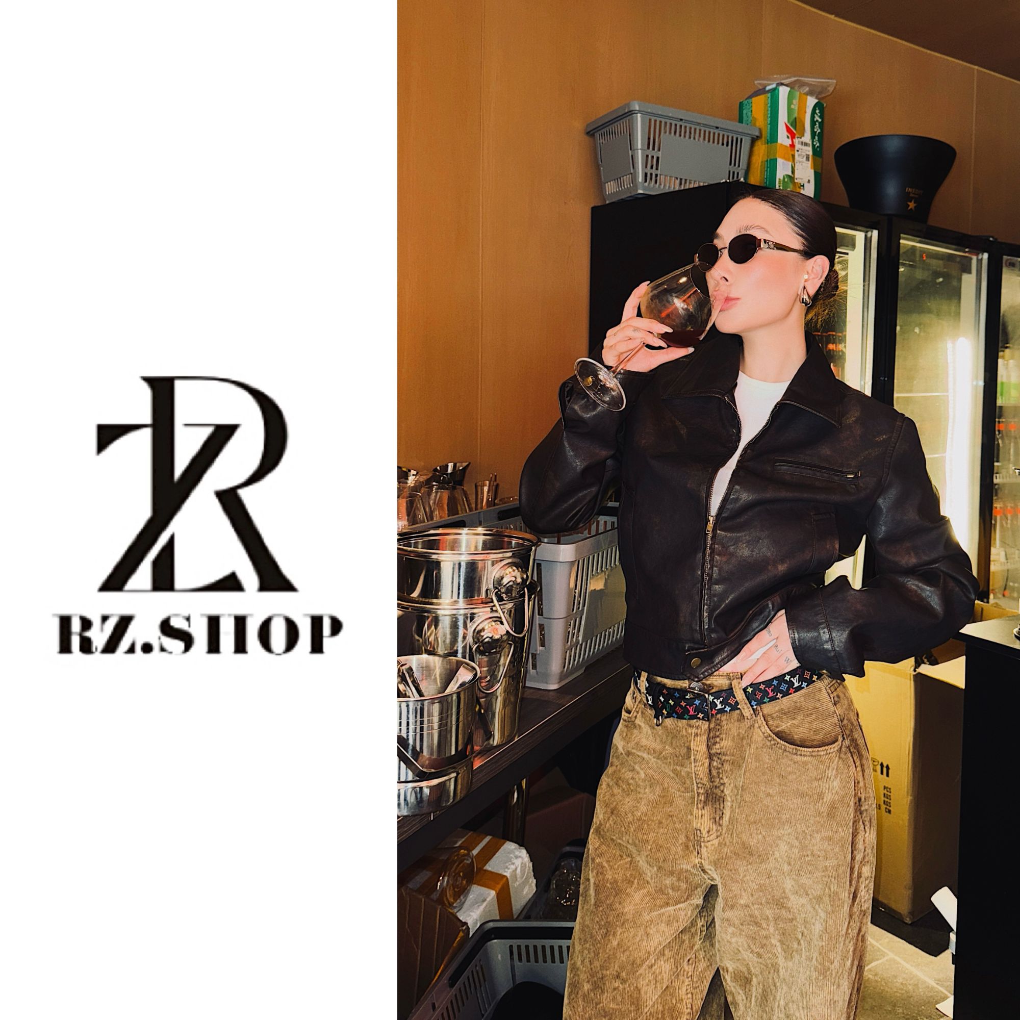 RZ定制款复古美拉德做旧皮衣