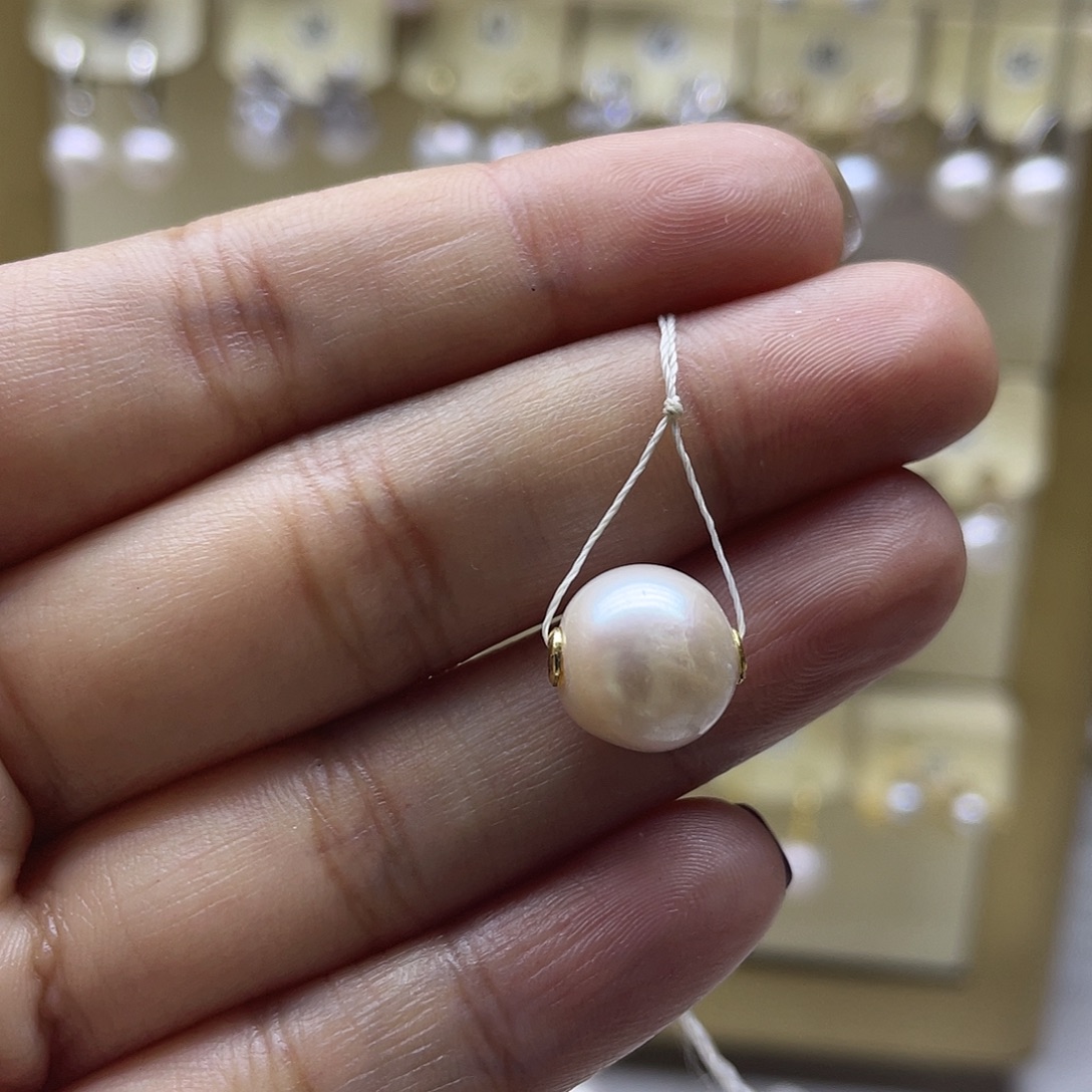 银S925镶嵌淡水珍珠颈饰