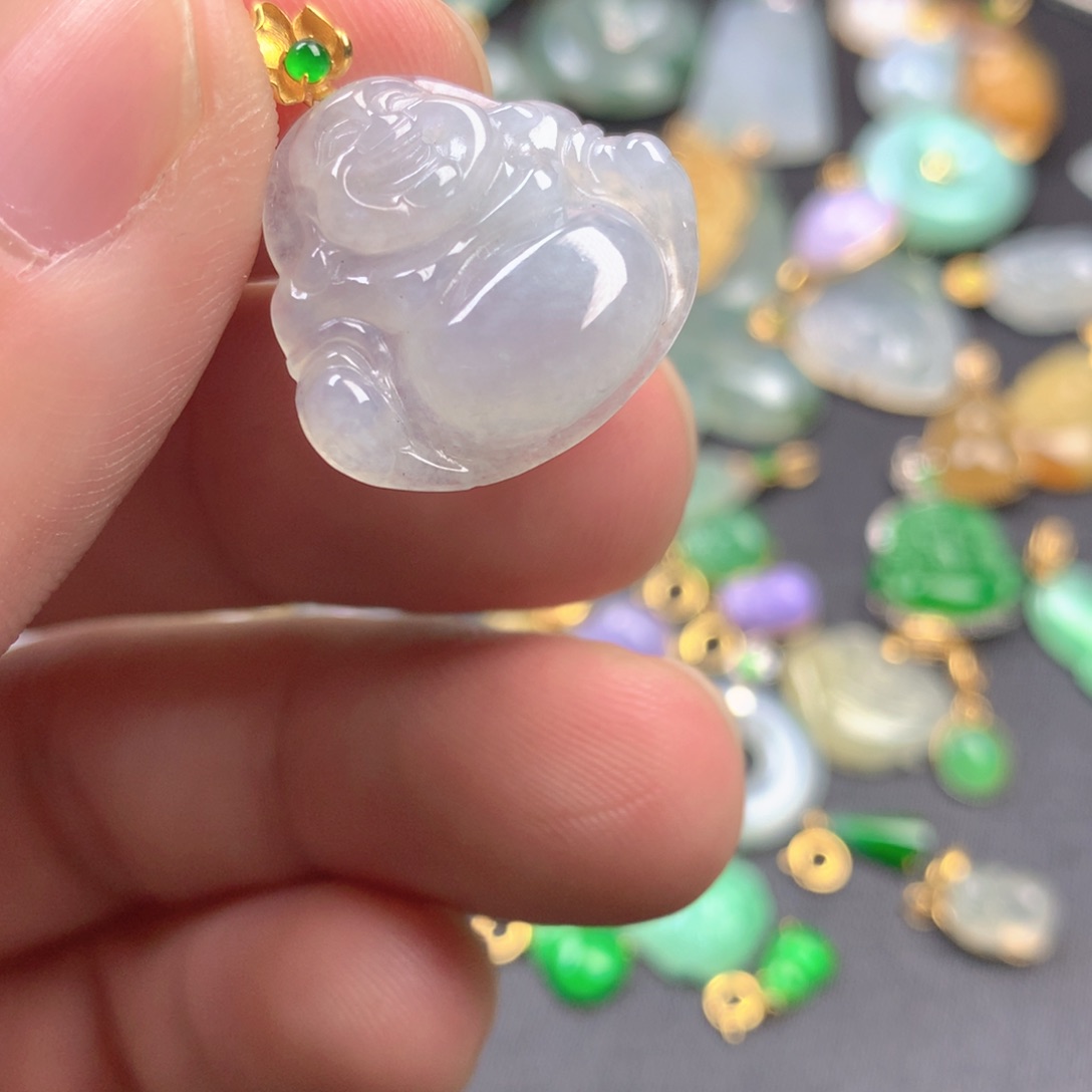 【闪购商品】颈饰18K金镶嵌翡翠翡翠