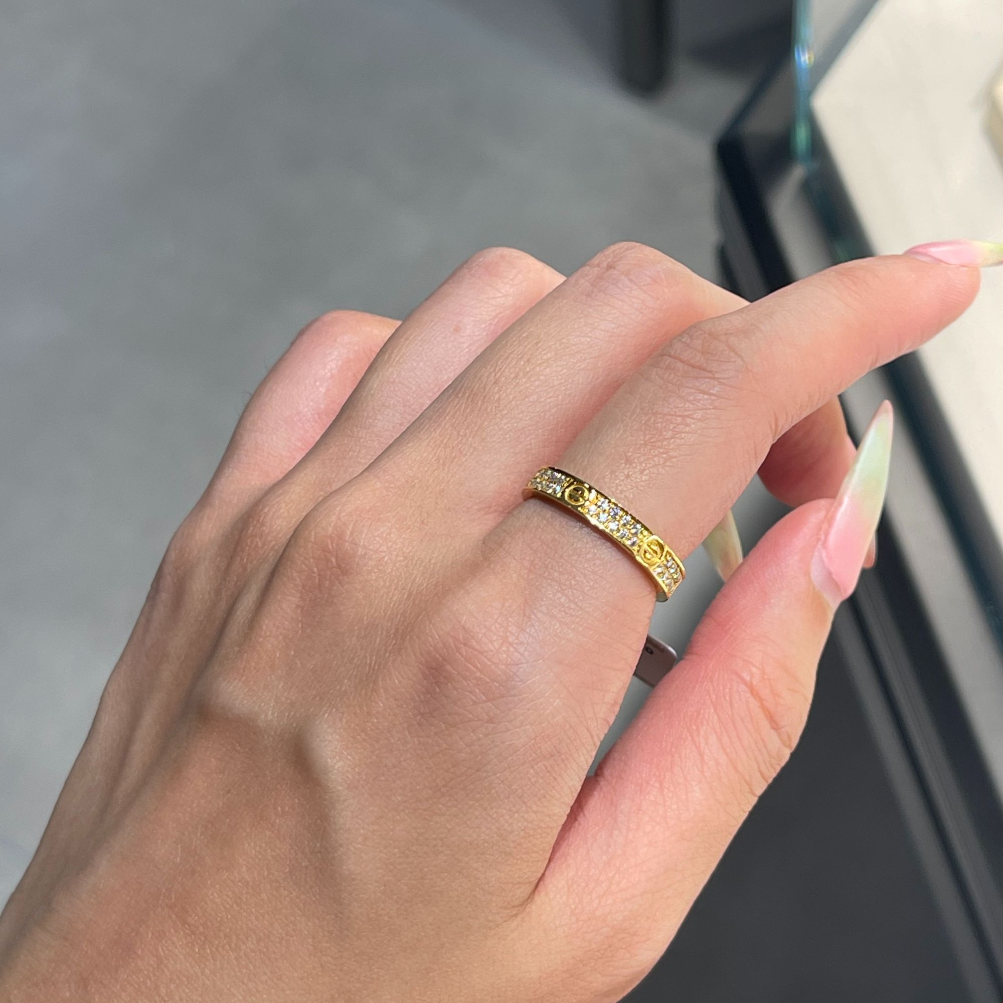 足金999 预 卡家满天星戒指