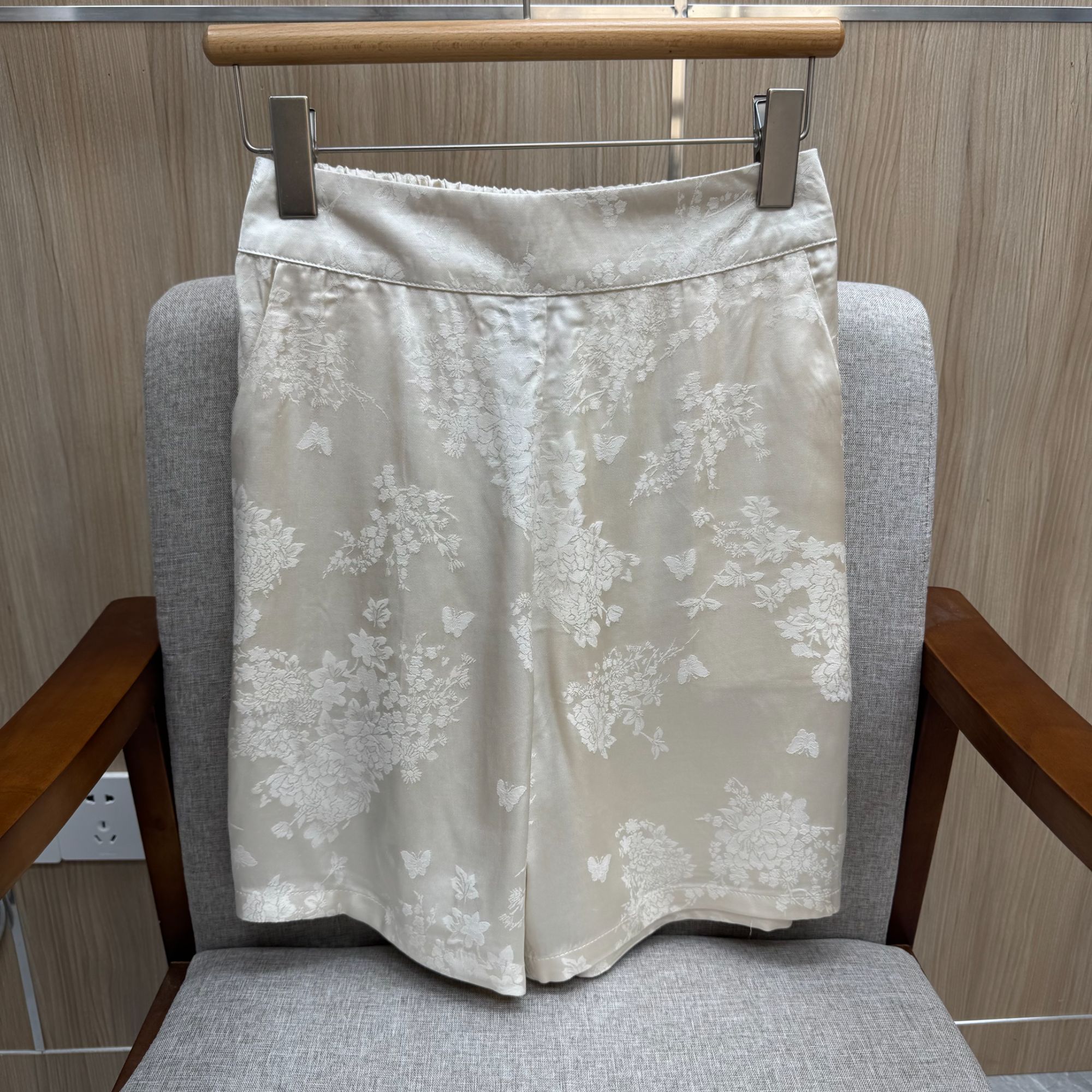 薄款五分裤直筒裤镂空成人短裤夏季绣花裤子休闲裤2024