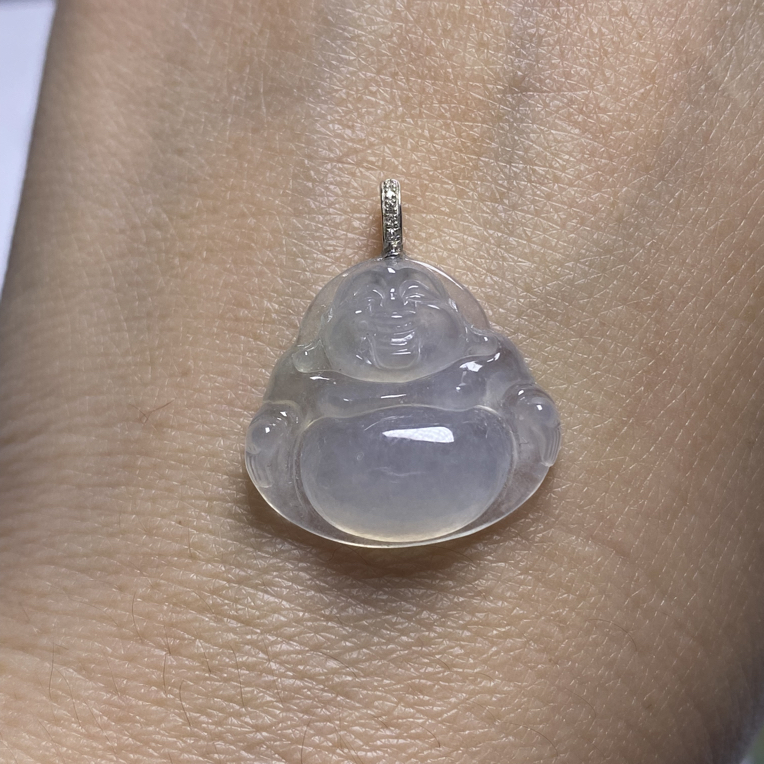 天然缅甸翡翠A货冰佛