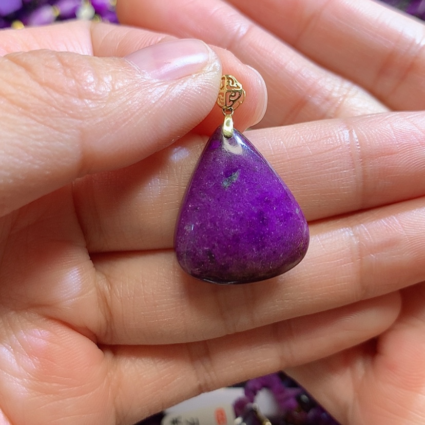 【闪购商品】苏纪石（舒俱来）吊坠18K金镶嵌渃*