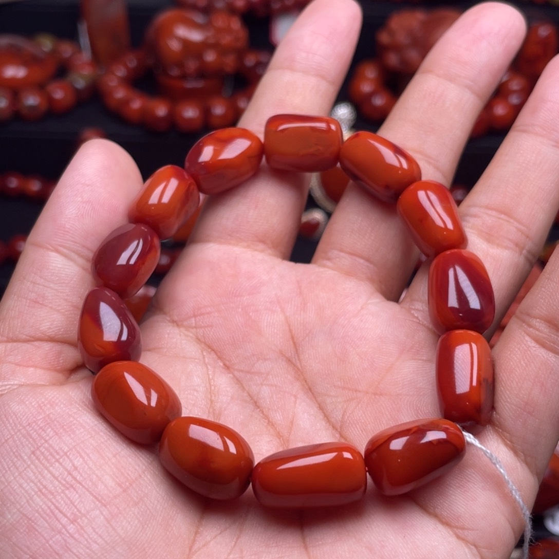 南红玛瑙珠宝奇石未镶嵌单圈