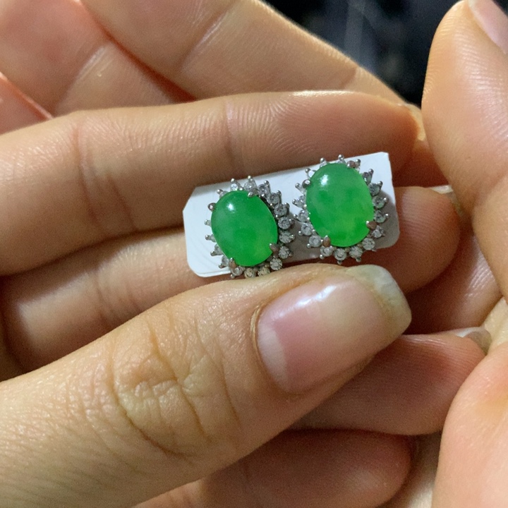 翡翠银S925镶嵌戒指