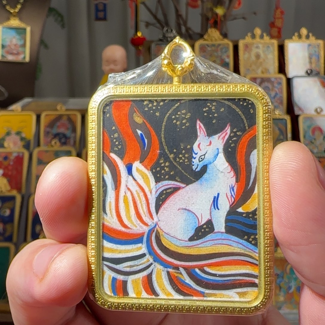 吊坠九妹妹纯手绘唐卡新年福利