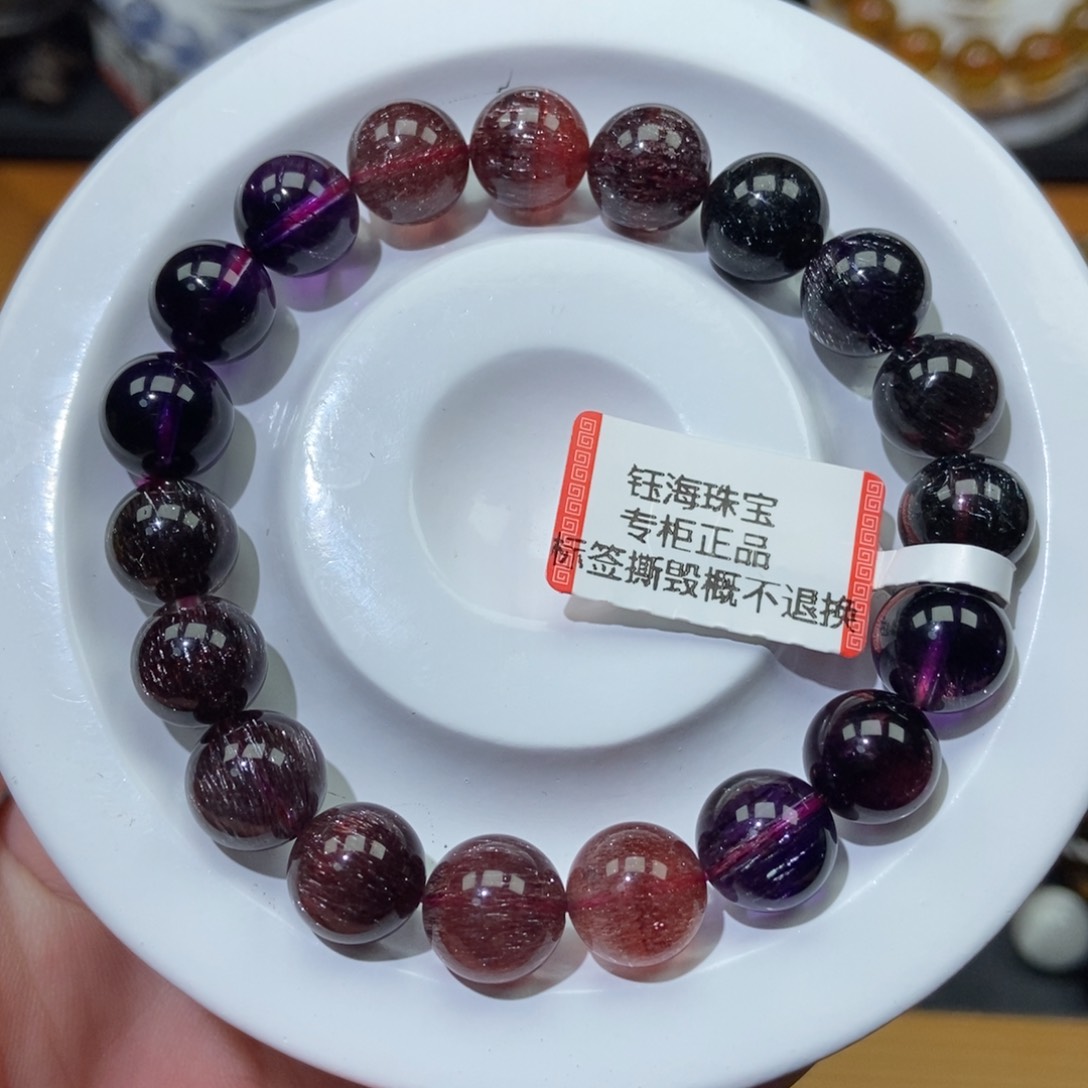 水晶超七手串未镶嵌10mm