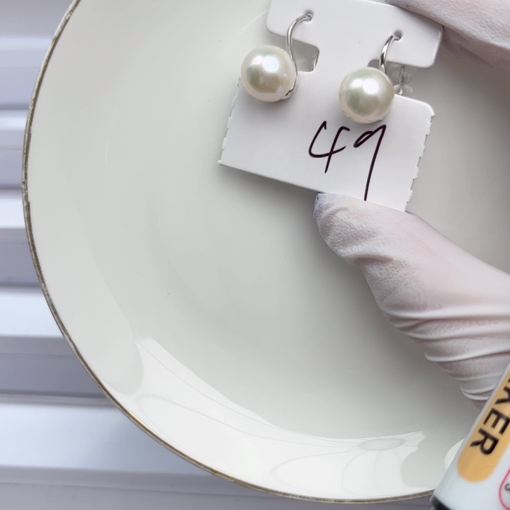 淡水珍珠耳饰银S925镶嵌