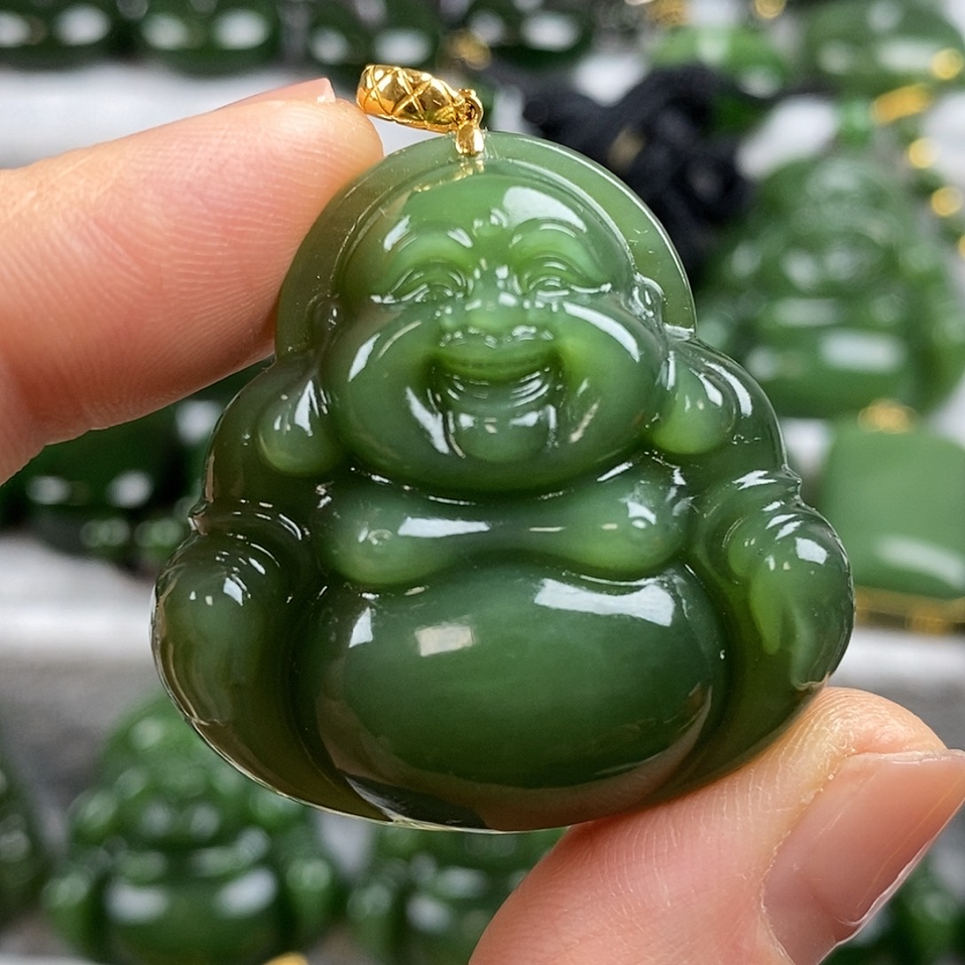 和田玉（碧玉）未镶嵌颈饰37mm