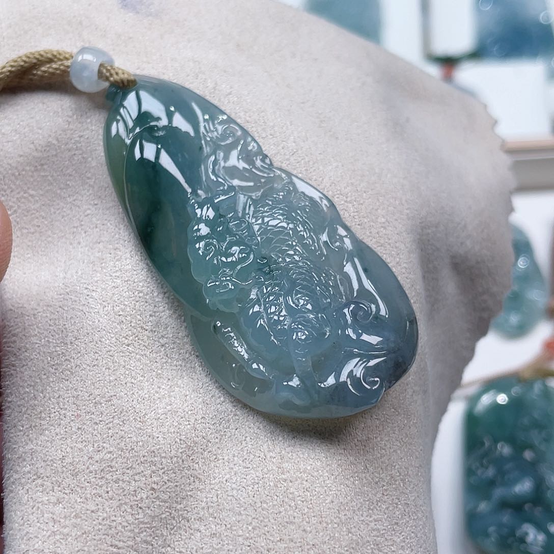 翡翠颈饰未镶嵌s****e缅甸天然A货翡翠