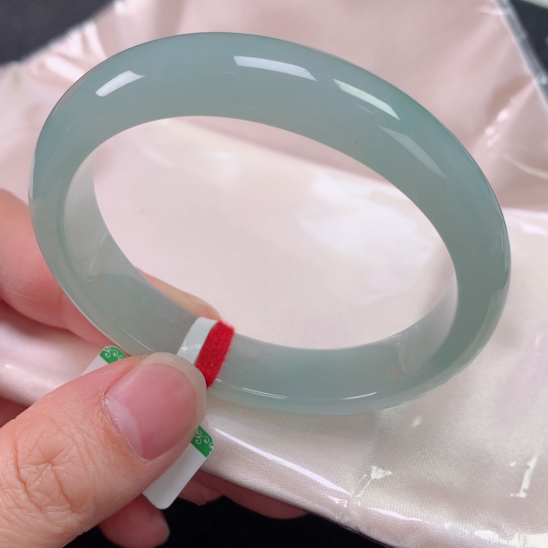 未镶嵌手镯翡翠缅甸天然翡翠手镯55贵妃