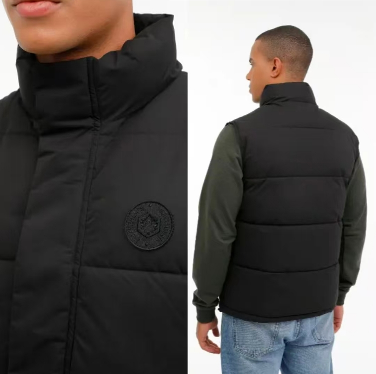 秋冬新款男士高端防风保暖徽标立领加厚棉马甲背心潮 159