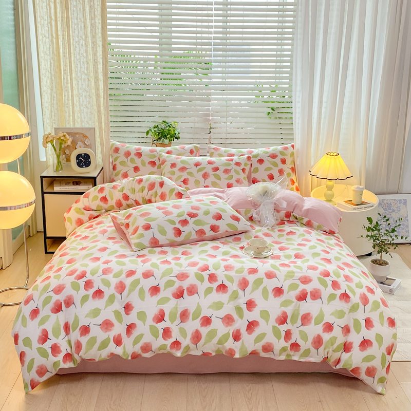 【四季通用加厚磨毛】A类水洗棉磨毛加厚款四件套学生三件套亲肤