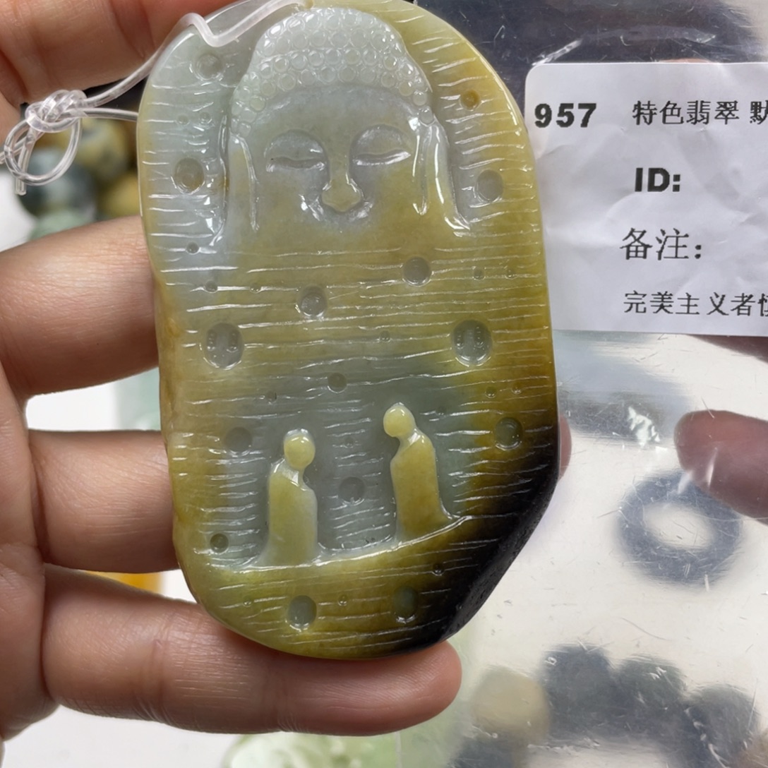 翡翠未镶嵌颈饰牌子