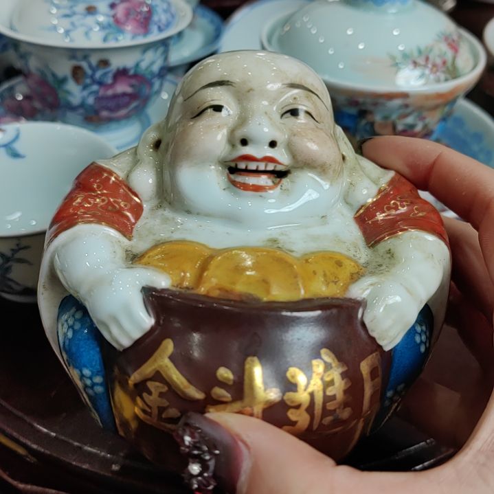 瓷片雕塑手工绘画手工
