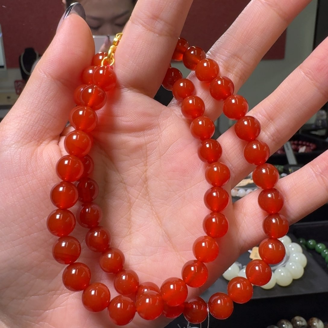 玛瑙/玉髓颈饰合金