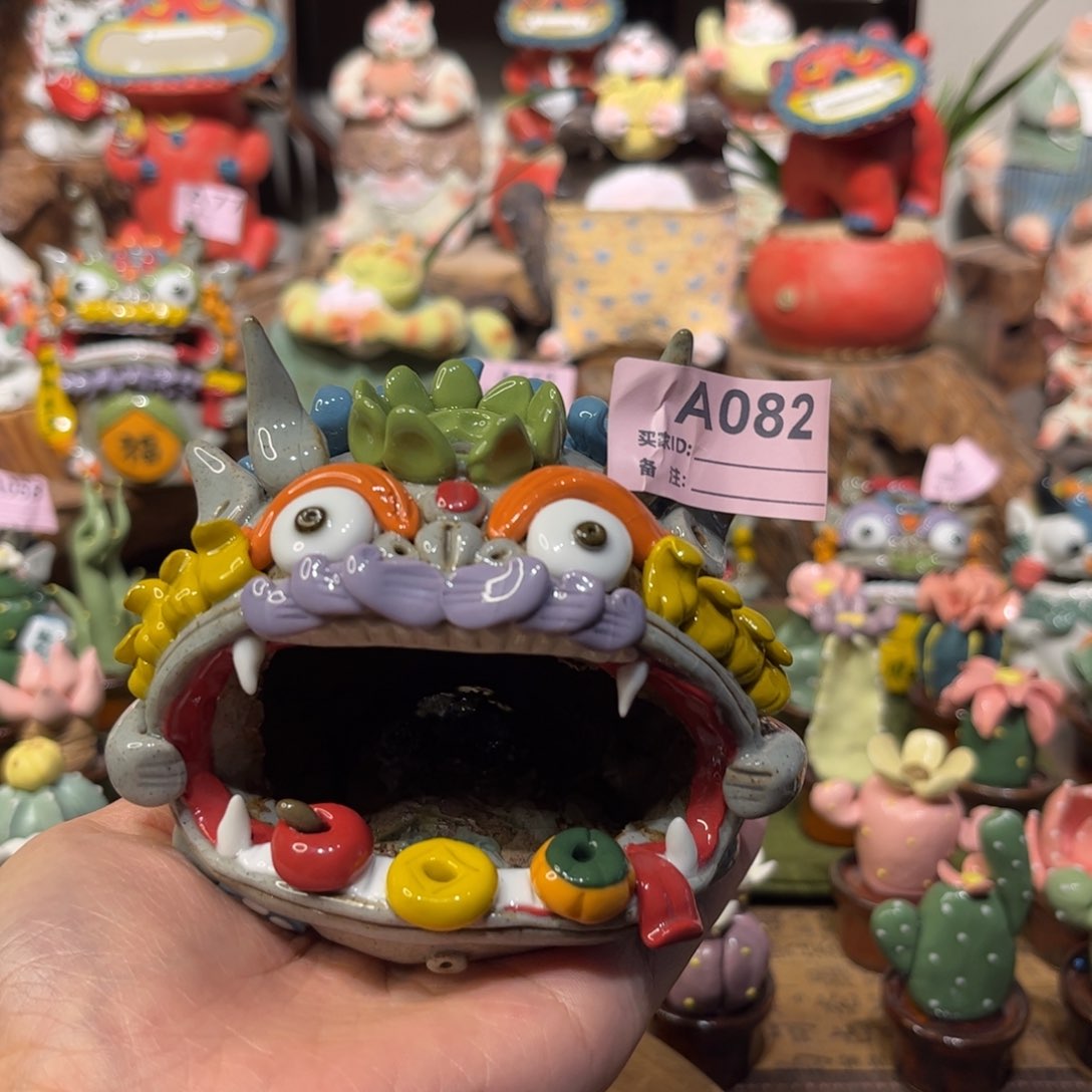 泥塑纯手工陶瓷摆件