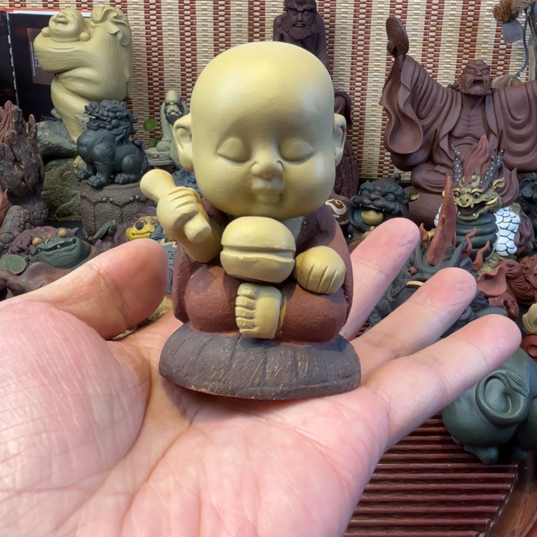 茶宠紫砂小和尚茶宠