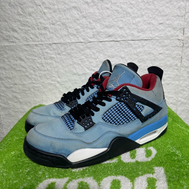 90新 AIR JORDAN 44.5 Aj4 Ts 冰蓝 无盒