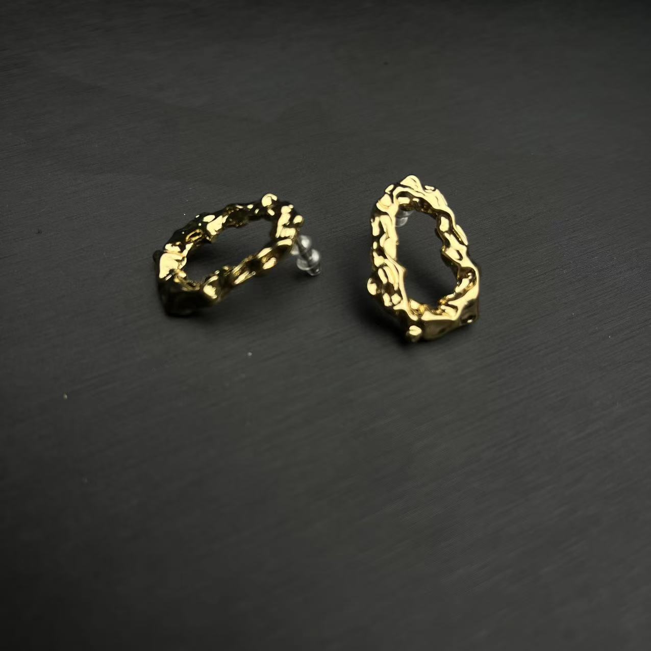 非金属木质耳饰 ZBG1177大牌代工熔岩耳钉(天然珠宝多样性发其一）