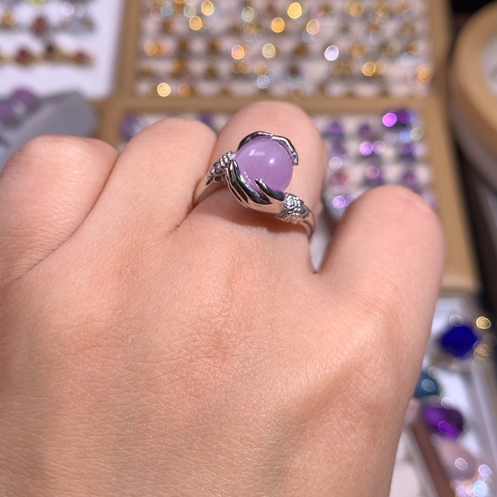 【闪购商品】水晶戒指银S925镶嵌戒指