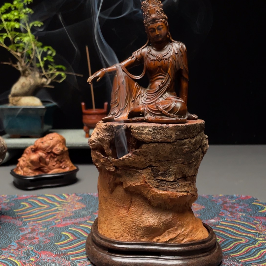 王***石香榧木小叶黄杨木香炉