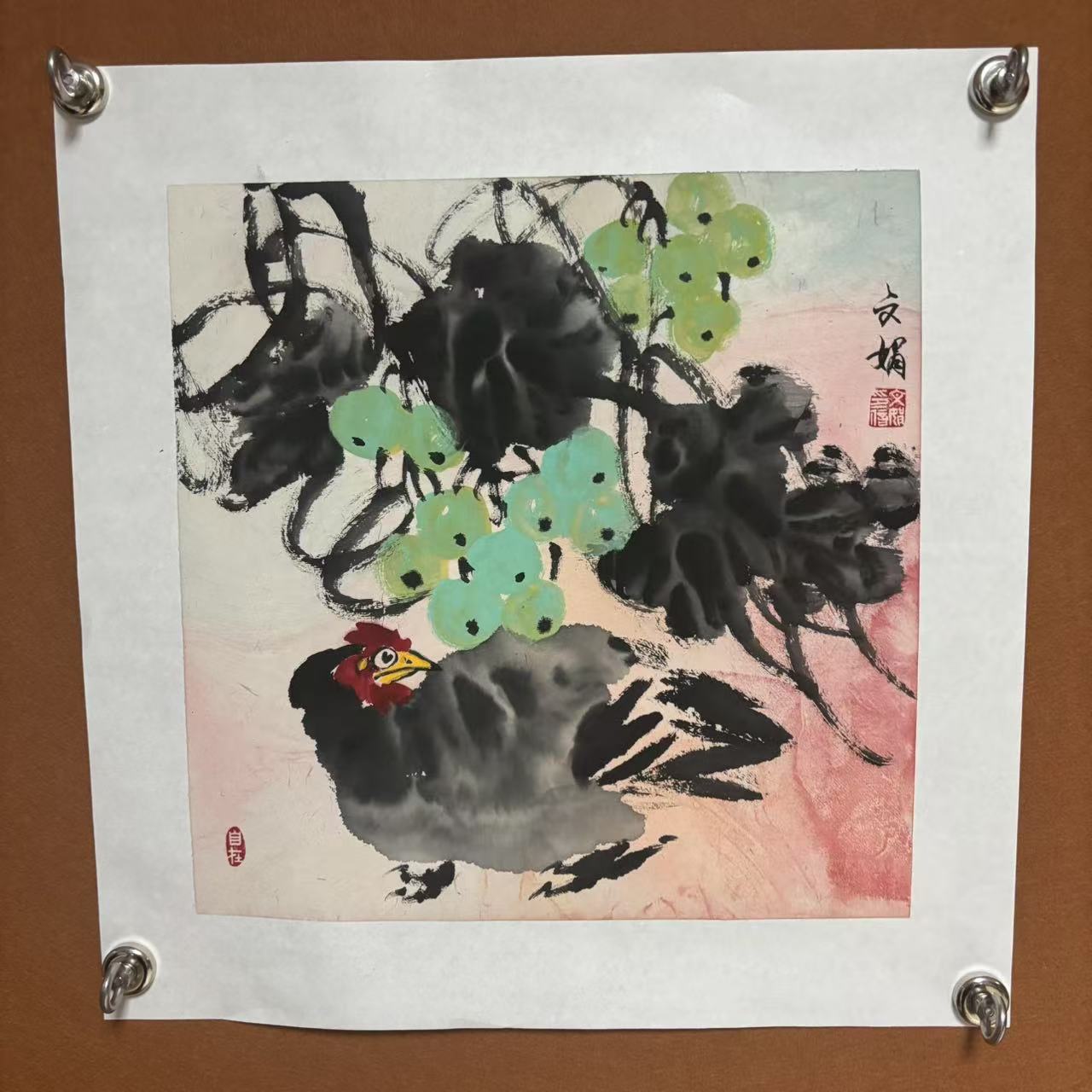 师文娟  2花鸟画   一平尺   宣纸本