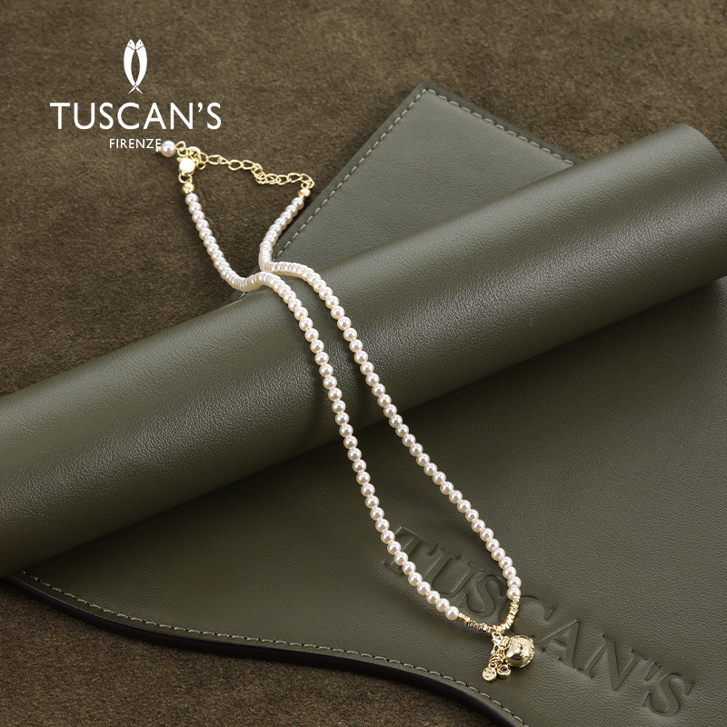 TUSCAN'S 铜合金玻璃项链 复古风气质百搭福袋珠珠女项链