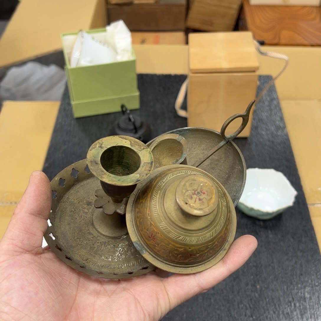 执***堂铜中古工艺品摆件