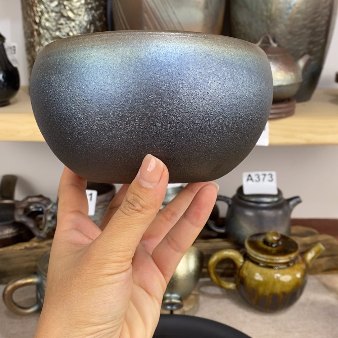 建水紫陶柴烧水盂