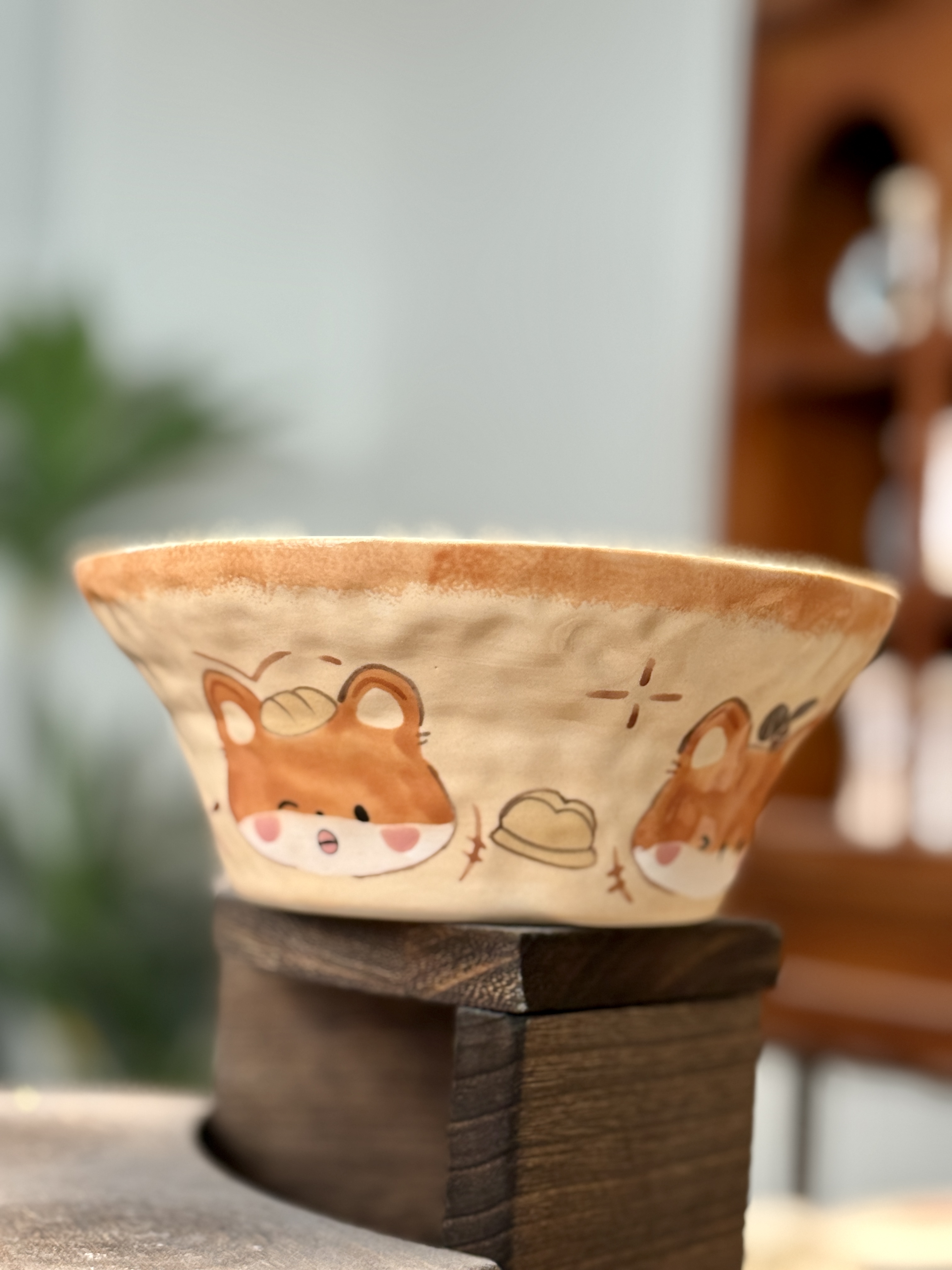 【每日心情】川谷原创可爱狐狸大汤碗大容量碗