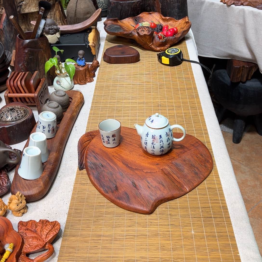 缅甸花梨干泡壶承