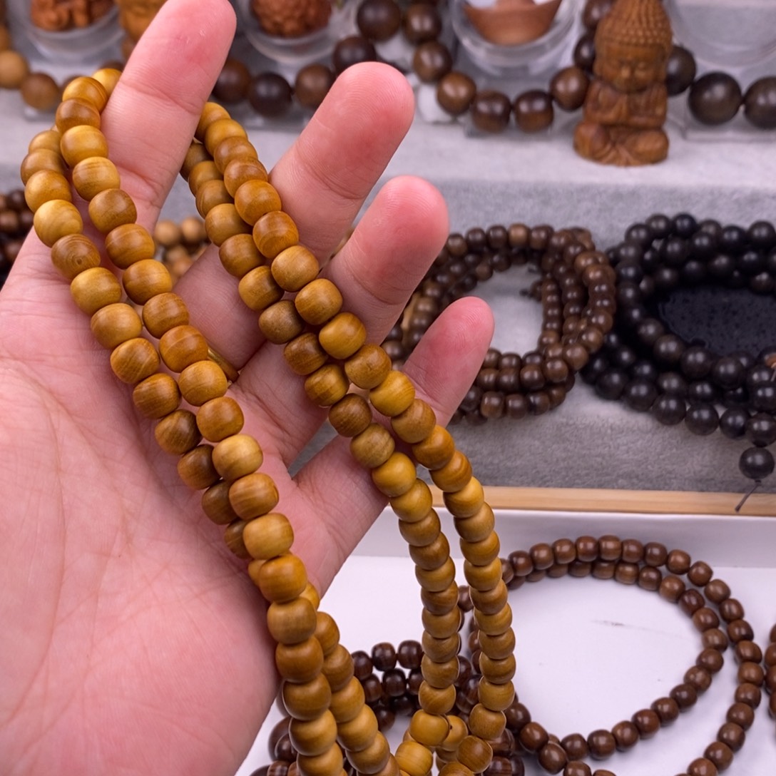 不***天手串/手链檀香木0708黄肉虎皮奶香正区老山檀开播福利