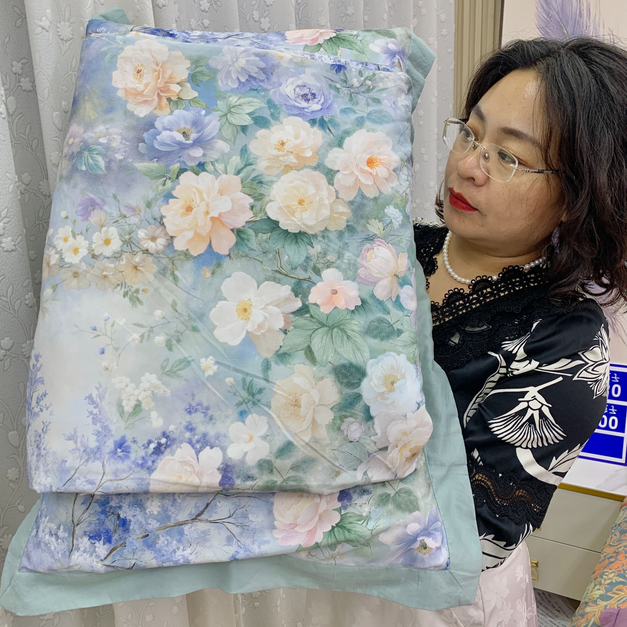 【25款数码印花】长绒棉四件套--梦境花园绿