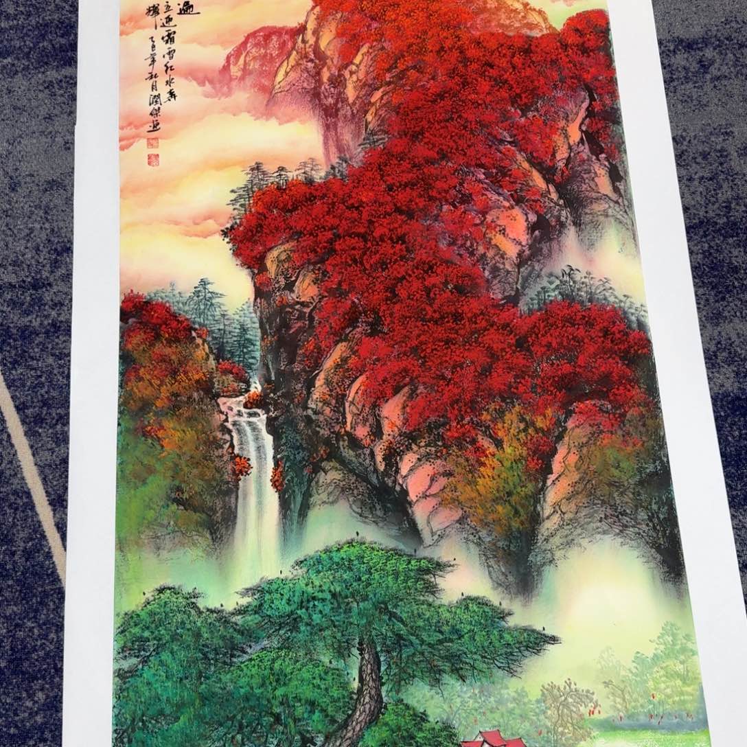 国画纯手绘山水花鸟