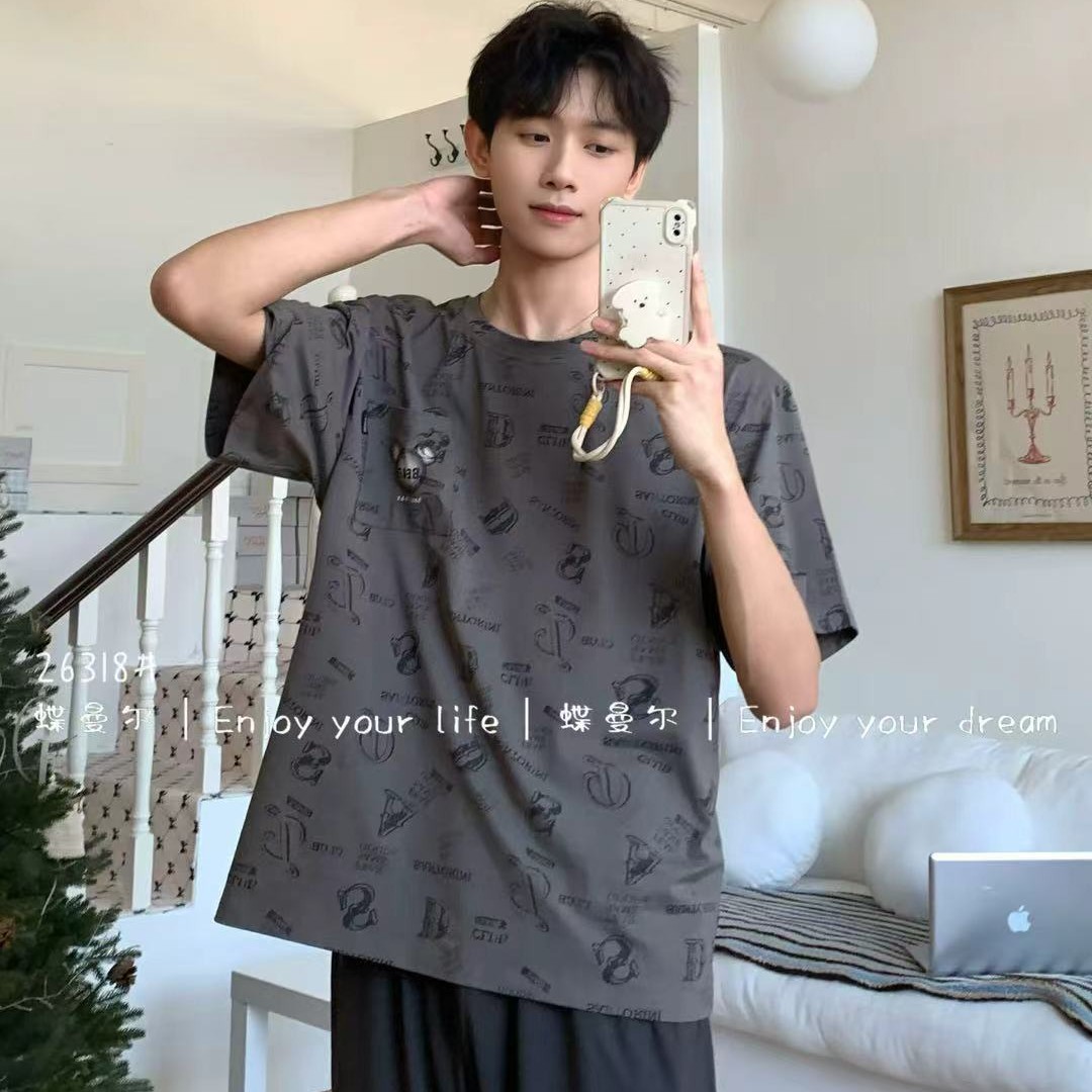 【欢姐精选】蝶曼尔男款休闲舒适外穿家居服