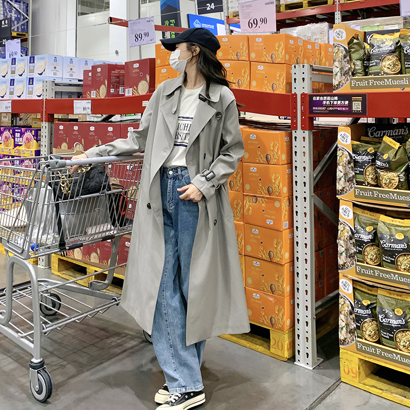KALUOLAI/卡洛莱中长款2025女春秋新款高级感风衣英伦风休闲气质