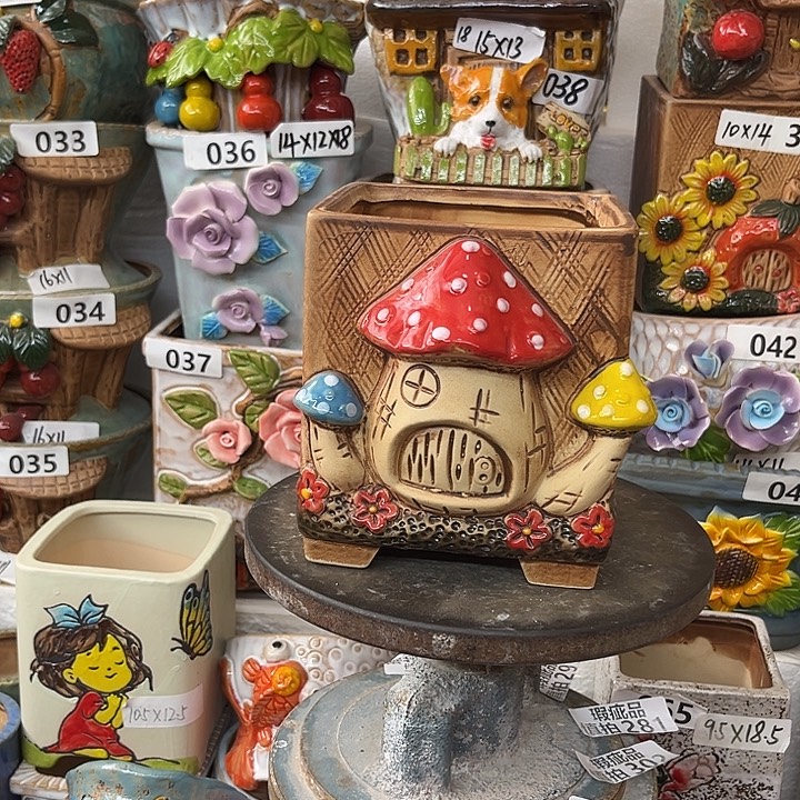 粗陶材质多肉花盆