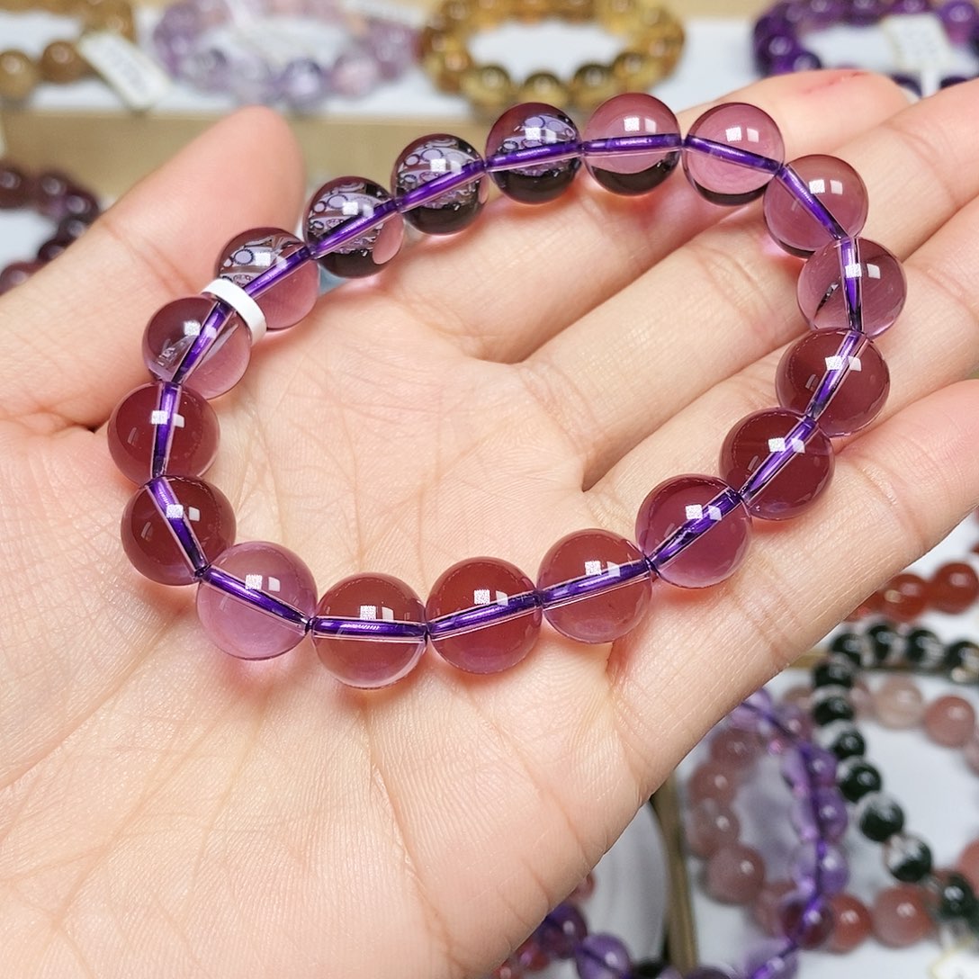 水晶手串未镶嵌毛**…紫水晶11